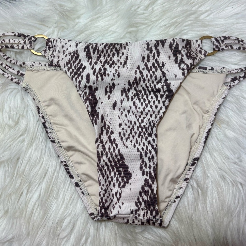 BCBGMAXAZRIA Snakeskin Print Bikini Bottom - Picture 4 of 8